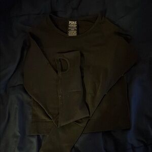 Black PINK Victoria's Secret cropped long sleeve